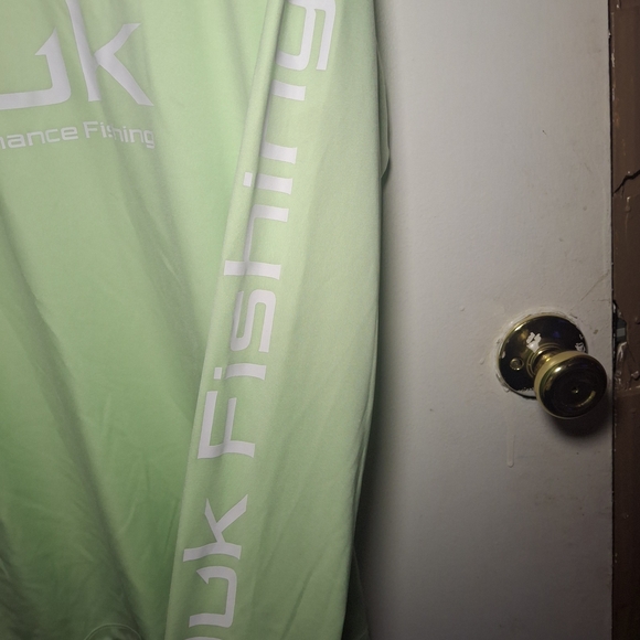 Huk Men's Light Green Long Sleeve Shirt - Picture 4 of 6